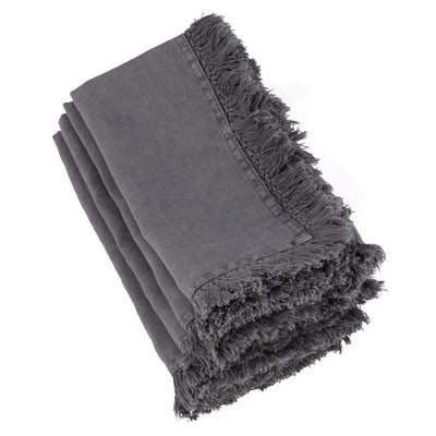 Napkins, Stonewashed Fringe - Set of Four - Danshire Market and Design 