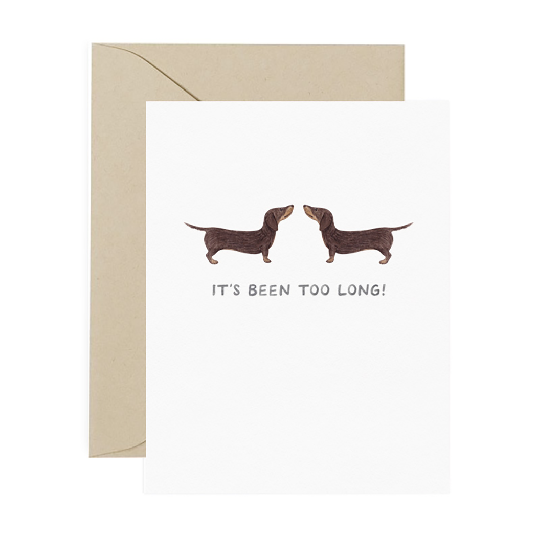 Card, Too Long Dachshund - Danshire Market and Design 