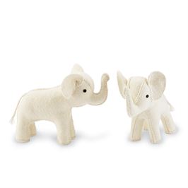 Bookend, Ivory Elephant - Danshire Market and Design , felt elephant  bookend or doorstop