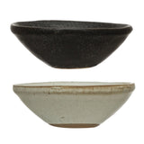 Notions Stoneware Bowl - Danshire Market and Design Stoneware Bowl, Matte Reactive Glaze, 2 Colors