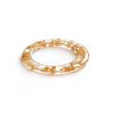Bracelet, Nessa - Danshire Market and Design , clear resin bracelet with flakes of gold or silver  inside