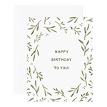 Card, Greenery Birthday - Danshire Market and Design 