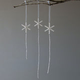 Ornament, Glass Beaded Snowflakes, Set of 3 - Danshire Market and Design 