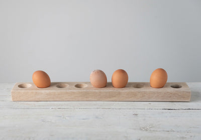Mango Wood Egg Holder (Holds 8 Eggs) - Danshire Market and Design 