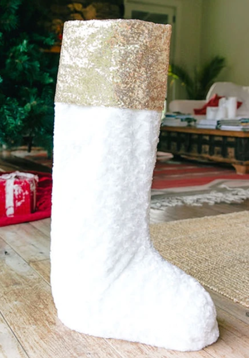 Standing Stocking, Gold & Fur - Danshire Market and Design 