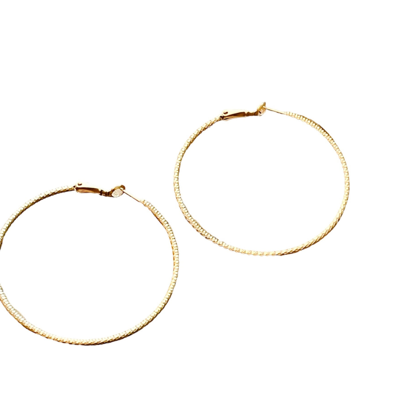 textured gold dipped hoop , lg